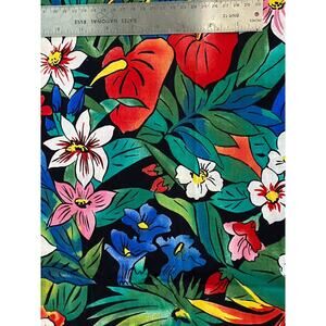 Vintage Cranston Floral Multicolor Fabric Lightweight Cotton Fabric 56"x30"L